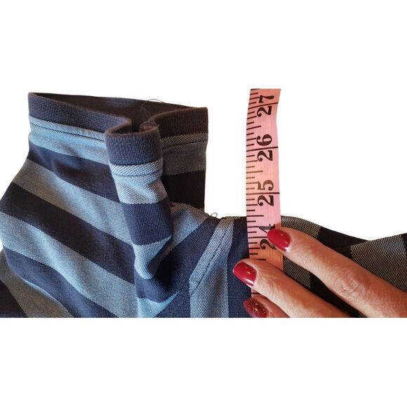 Izod Advantage Performance Sport Stretch 2XL Polo Shirt Mens Blue Stripe Golf - Picture 9 of 10